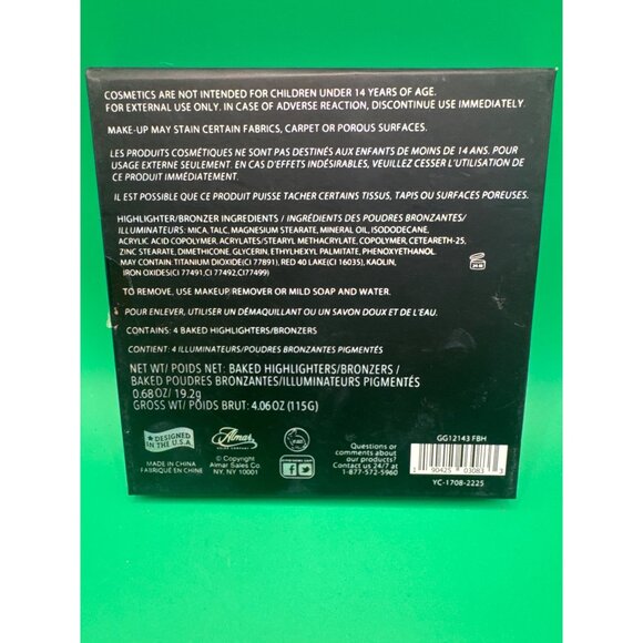 Dream Glow By Style Essentials Baked Highlighter Palette With 4 Shimmer Shades & - Picture 2 of 5